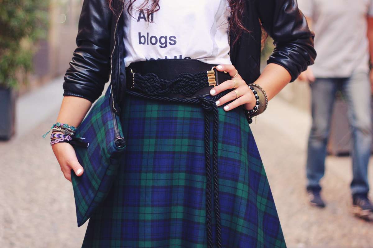 tartan skirt outfit