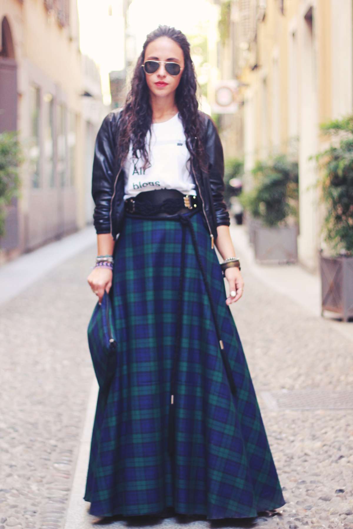 tartan skirt outfit