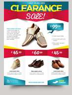 clearance sale product promotion flyer