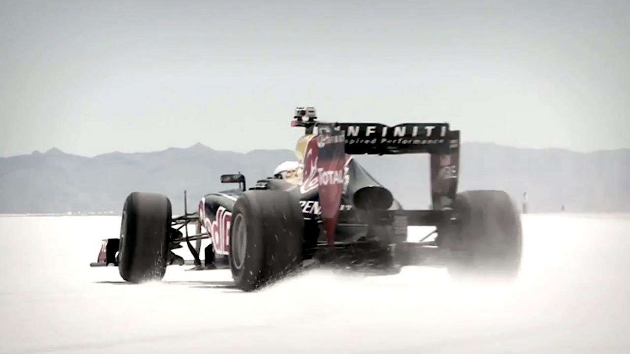 Daniel Ricciardo drives Red Bull Racing RB7 at Salinas Grandes, Argentina
