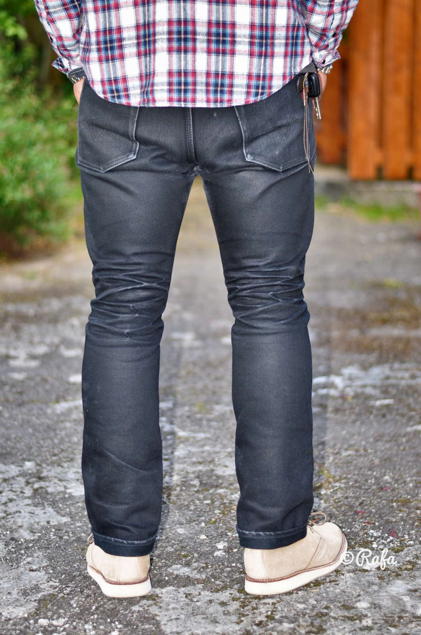 IH-555-03 - 21oz Selvedge Denim Super Slim Jeans - Superblack (Fades To ...