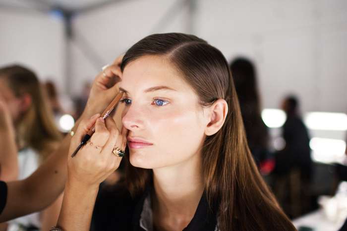 backstage at lacoste with maybelline 